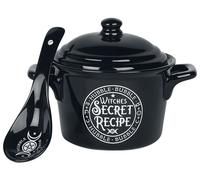Alchemy England Witch’s cauldron with spoon Bowl black white Onesize