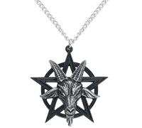 Alchemy Gothic Baphomet Pendant Necklace black silver Onesize