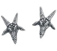 Alchemy Gothic Baphomet Studs Stud Earring Set silver coloured