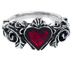 Alchemy Gothic Betrothal Ring silver coloured XS