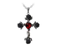 Alchemy Gothic Black Rosifix Necklace