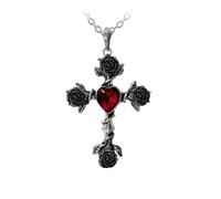 Alchemy Gothic Black Rosifix Necklace -Brand New