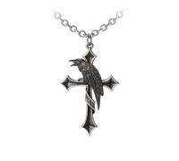 Alchemy Gothic Crux Corvis Pendant Necklace silver colored Gothic, tin alloy