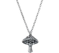 Alchemy Gothic Death Cap (Mushroom) Necklace silver coloured Onesize