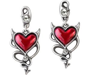 Alchemy Gothic Devil Heart Studs Stud Earring Set multicolor Onesize