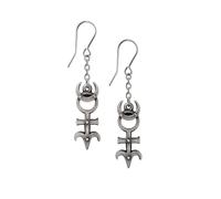 Alchemy Gothic Dr. Dee's Monad Earrings silver coloured Onesize