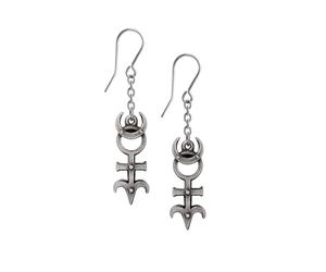 Alchemy Gothic Dr. Dee's Monad Earrings silver coloured Onesize