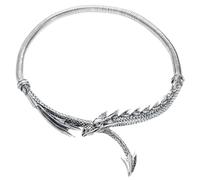 Alchemy Gothic Dragons Lure Necklace Women Necklace Silver-Coloured, Pewter,