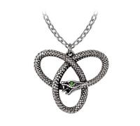 Alchemy Gothic - Eve's Triquetra Silver Pewter Necklace | Gothic Style | Rockwear Accessory | Viking Inspired, Silver Colours, Pewter