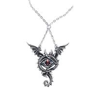 Alchemy Gothic Eye of The Dragon Necklace Silver-Coloured