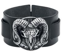 Alchemy Gothic Gears Of Aiwass Leather Bracelet black Onesize