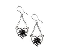 Alchemy Gothic Heart of Blackness Pair of Earrings
