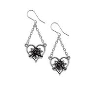Alchemy Gothic Heart of Blackness Pair of Earrings