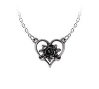 Alchemy Gothic Pendant – Heart of Blackness – Black/Silver – One Size