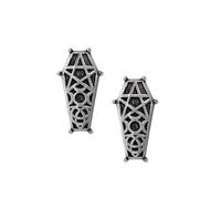 Alchemy Gothic Hex Coffin Bracelet Earrings silver coloured Onesize