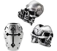 Alchemy Gothic Janus/Coffin/Alchemist Men Beard Beads Standard, Pewter,
