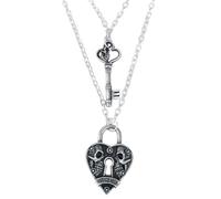 Alchemy Gothic Key To Eternity Couples Pewter Pendants - 2 in Set One Size