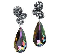 Alchemy Gothic Kraken Ear Studs Women's Earrings Set, Silver Pewter