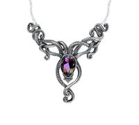 Alchemy Gothic Kraken Necklace - Austrian Crystal & Fine Pewter, 10 x 11.5cm
