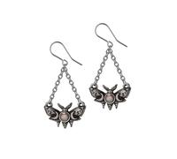 Alchemy Gothic Lunar Moth Earrings black silver Onesize