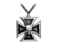 Alchemy Gothic (Metal-Wear) Black Knight's Cross Pendant