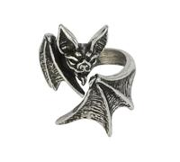 Alchemy Gothic Nighthawk wrap ring Ring silver coloured XXS-XS