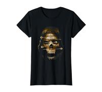 Alchemy Gothic Occult Pierced Skull T-Shirt, Women, Black, 3X-Large