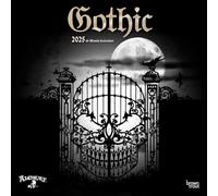 Alchemy Gothic Official 2025 12 X 24 Inch Monthly Square Wall Calendar Plastic-Free