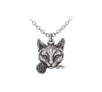 Alchemy Gothic Pendle Hill Imp Cat Pendant in Fine Pewter