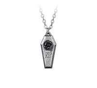 Alchemy Gothic RIP Rose Necklace Silver-Coloured