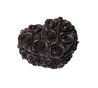 Alchemy Gothic Rose Heart Trinket Box - Black