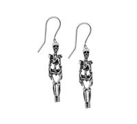 Alchemy Gothic Skeleton Studs Earrings Silver-Coloured