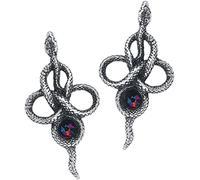 Alchemy Gothic Tercia Serpent Women Earring Set Silver-Coloured, Pewter,
