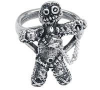 Alchemy Gothic Voodoo Doll Ring silver coloured S