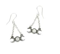 Alchemy Gothic Wiccan Moon Pair of Earrings