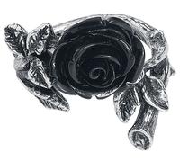 Alchemy Gothic Wild Black Rose Ring Ring silver coloured