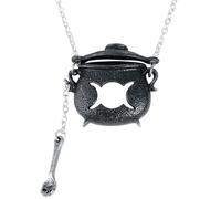 Alchemy Gothic Witches Cauldron Pewter Pendant Necklace Halloween Jewellery Accessories