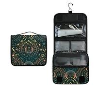 Alchemy, Magical Astrology, Spirituality and Occultism on Black Hanging Wash Gargle Toiletry Bag Travel Cosmetic Makeup Case Organizer Storage Large Portable