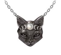 Alchemy Gothic Mystic Moon Cat Pendant