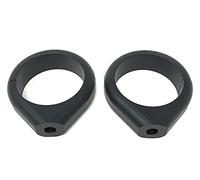Alchemy Parts 1 Pair Motorcycle Universal Indicator Fork Clamps in Black 52-53mm Front Turn Signal Mounting Brackets Holders Supports