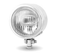 Alchemy Parts 4.5 inch Motorcycle Headlight in Custom Chrome Small Discreet H4 55W Headlamp for Chopper Cruiser Bottom Mount Ideal for Trikes As Well (Type 3673)