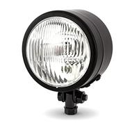 Alchemy Parts 4.5 inch Motorcycle Headlight in Custom Matt Black H4 55W Headlamp for Chopper Cruiser Bottom Mount Ideal for Trikes As Well (Type 3672)