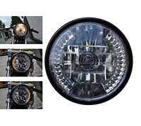Alchemy Parts 7 inch 178mm Motorbike Headlight with Built-In LED Indicators Turn Signals 35W | Ideal for Cafe Racer Projects, Streetfighters and Street Motorbikes