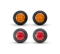 Alchemy Parts Car Trike Trailer LED Tail Light + Indicators 50mm - Set of 4 fit to any flat surface
