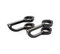 Alchemy Parts Custom Chopper Motorcycle Headlight Headlamp Brackets with 44-45mm Diameter Fork Clamps in Billet Aluminium NO FORK REMOVAL REQUIRED