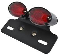 Alchemy Parts Double Tail Light with red lense and Bracket fits most Motorbikes