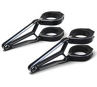 Alchemy Parts Fork Mounted Motorbike Headlight Brackets 38mm - 39mm Razor Style CNC Machined Billet Aluminium - PAIR
