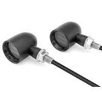 Alchemy Parts Mini LED Motorbike Indicators - CNC Aluminium - PAIR (Matt Black)