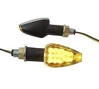 Alchemy Parts Motorbike Arrow LED Replacement Indicators 2 pcs Short Stem Stalk Amber Tip for Most Motorcycles and Scooters Front or Rear