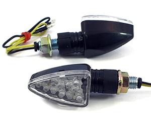 Alchemy Parts Motorbike Arrow LED Replacement Indicators Small Mini 2 pcs Stem Type for Most Motorcycles and Scooters Front or Rear